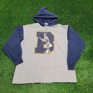 Vintage 90s Bugs-Bunny Hoodie Shirt XL 25x27 Acme-Clothing